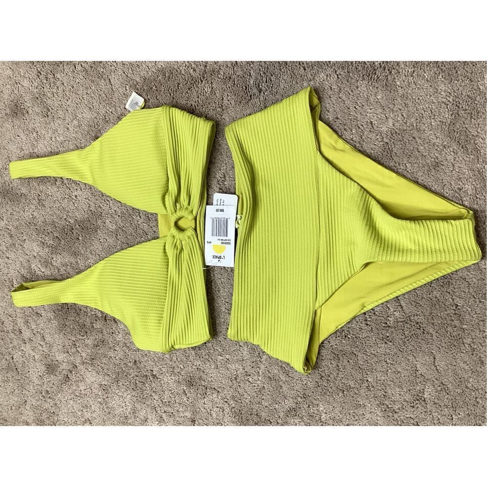 New L*SPACE apple green high waisted bikini set. Retails $209. Small - Picture 7 of 11